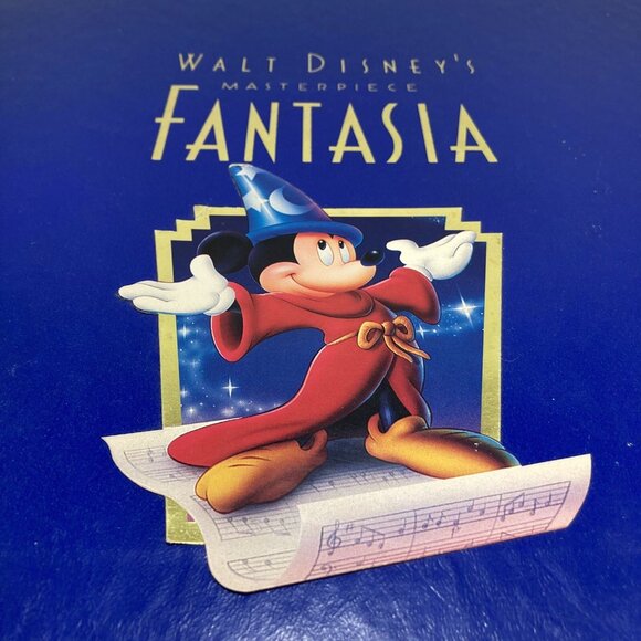 VHS Disney Masterpiece FANTASIA Deluxe  Box Set w/ Lithograph Vintage 1991 - Picture 6 of 16